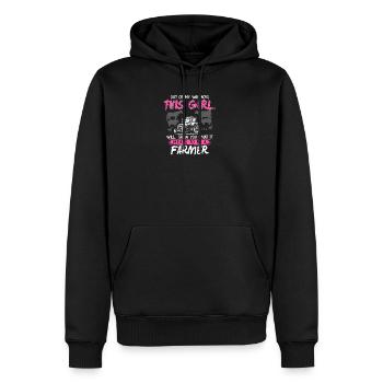 Landwirtin Traktor Frau Geschenk · Aus dem Weg - Männer Premium Bio Hoodie - Schwarz - Vorne - Nico (187cm)