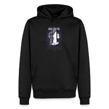 Elegance is Refusal - Men’s Premium Organic Hoodie - black - Front - Nico (187cm)
