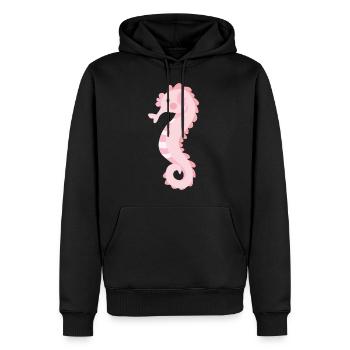 Seepferdchen - Männer Premium Bio Hoodie - Schwarz - Vorne - Nico (187cm)