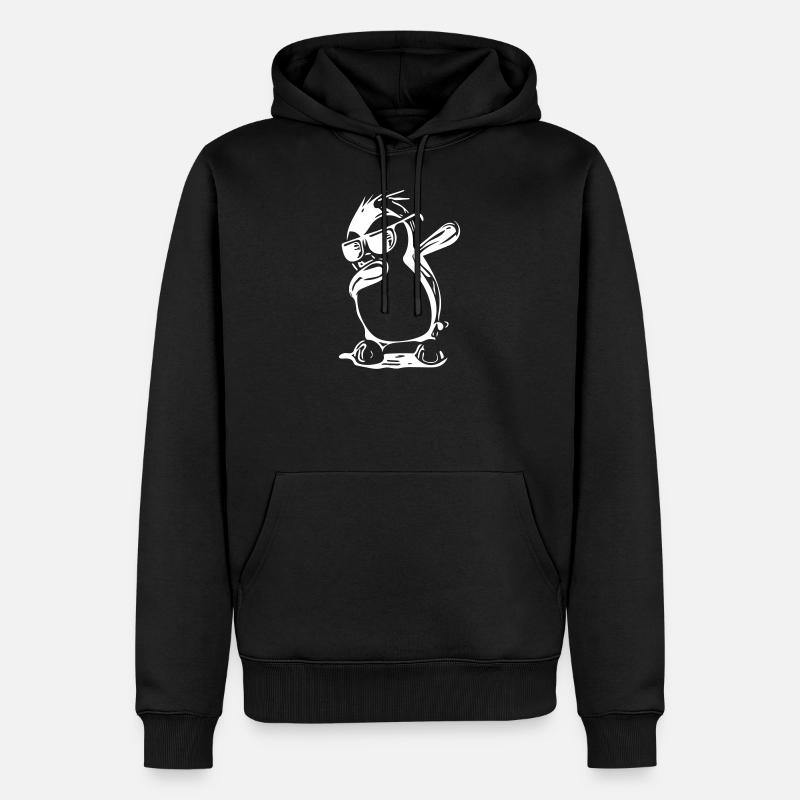 Cute Dabbing Penguin - Männer Premium Bio Hoodie - Schwarz