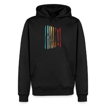 Ski. Skiläufer. Ski-Board Sammlung - Männer Premium Bio Hoodie - Schwarz - Vorne - Nico (187cm)