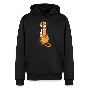 Suricate pour un amant suricate - Sweat à capuche Premium bio Homme - noir - Devant - Nico (187cm)