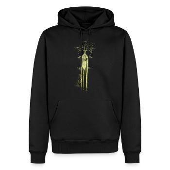 Makrama Baum Boho Gold - Männer Premium Bio Hoodie - Schwarz - Vorne - Nico (187cm)