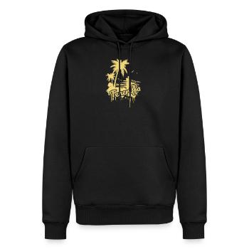 Tenerife Vacances - Sweat à capuche Premium bio Homme - noir - Devant - Nico (187cm)