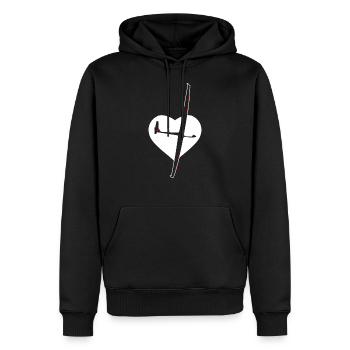 Planeurs Planeurs Planeurs Voler - Sweat à capuche Premium bio Homme - noir - Devant - Nico (187cm)