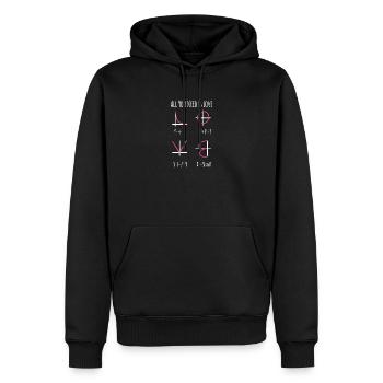 All You Need Is Love Mathe Nerd Lehrer Geschenk - Männer Premium Bio Hoodie - Schwarz - Vorne - Nico (187cm)
