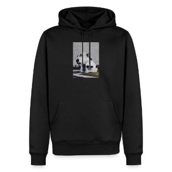 Art Dog - Männer Premium Bio Hoodie - Schwarz - Vorne - Nico (187cm)