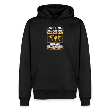 Kartografie Design - Männer Premium Bio Hoodie - Schwarz - Vorne - Nico (187cm)