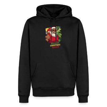 SAISON DE NOËL RELEXED - Père Noël cool - Sweat à capuche Premium bio Homme - noir - Devant - Nico (187cm)