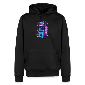 Conception d’arcade rétro pour les joueurs et les joueurs - Sweat à capuche Premium bio Homme - noir - Devant - Nico (187cm)
