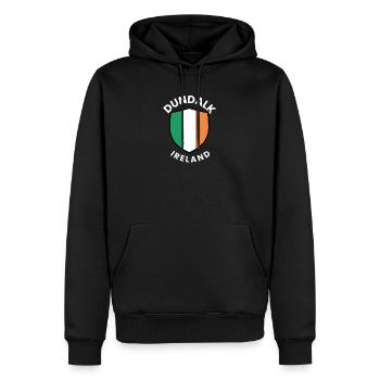 Dundalk-Irland-Schild - Männer Premium Bio Hoodie - Schwarz - Vorne - Nico (187cm)