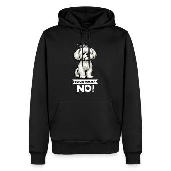 Avant de demander à Malteser Propriétaires Maltais Maltais - Sweat à capuche Premium bio Homme - noir - Devant - Nico (187cm)