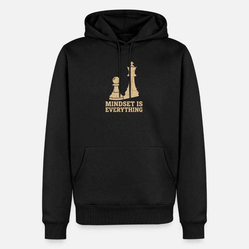Mindset Is Everything – Chess Strategy Design - Männer Premium Bio Hoodie - Schwarz