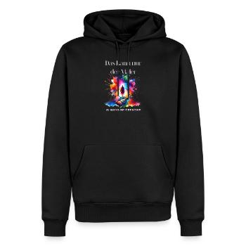 Maler Geschenk - Lustiger Maler Spruch  - Männer Premium Bio Hoodie - Schwarz - Vorne - Nico (187cm)