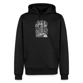 Arbeit und Staat Das Unheilige Bündnis - Männer Premium Bio Hoodie - Schwarz - Vorne - Nico (187cm)
