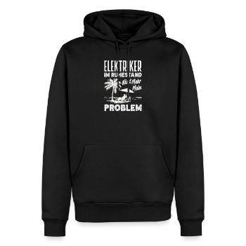 Elektriker Im Ruhestand - Männer Premium Bio Hoodie - Schwarz - Vorne - Nico (187cm)