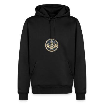 Phare Bretagne France - Sweat à capuche Premium bio Homme - noir - Devant - Nico (187cm)