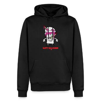 Halloween monstre Zombie Horreur Trick or Treat - Sweat à capuche Premium bio Homme - noir - Devant - Nico (187cm)