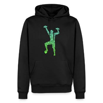 Klettern Symbole Jungen Bouldern Climbing - Männer Premium Bio Hoodie - Schwarz - Vorne - Nico (187cm)
