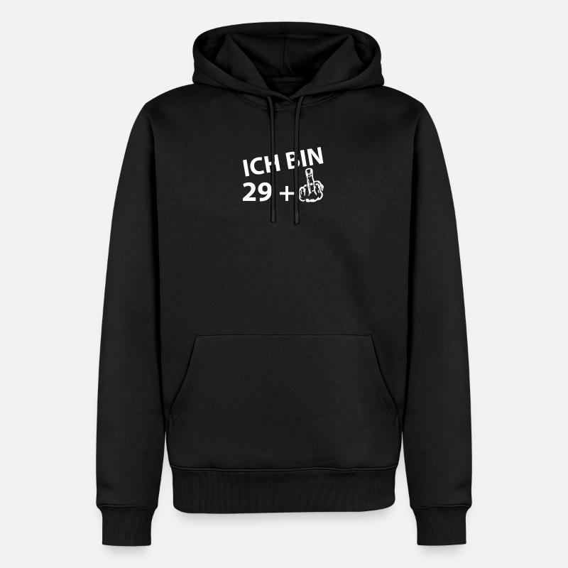 Ich bin 29 + - Männer Premium Bio Hoodie - Schwarz