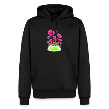 Neon Poppies - Neon Poppies - Men’s Premium Organic Hoodie - black - Front - Nico (187cm)