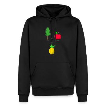 PIN+POMME=ANANAS - Sweat à capuche Premium bio Homme - noir - Devant - Nico (187cm)