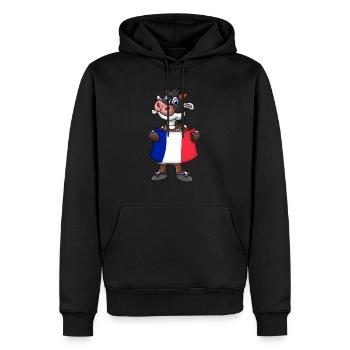 Frankreich Kuh Fan - Männer Premium Bio Hoodie - Schwarz - Vorne - Nico (187cm)