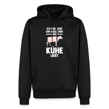 Kuh Landwirt Bauernhof Kühe - Männer Premium Bio Hoodie - Schwarz - Vorne - Nico (187cm)