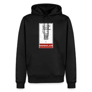 Synthesizer Synth Keyboard Elektronische Musiker - Männer Premium Bio Hoodie - Schwarz - Vorne - Nico (187cm)