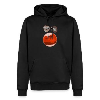 Der Mars mit seinen Monden in niedlich! - Männer Premium Bio Hoodie - Schwarz - Vorne - Nico (187cm)