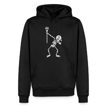 Lacrossespieler Ball Schläger Lacrosse Jungen - Männer Premium Bio Hoodie - Schwarz - Vorne - Nico (187cm)