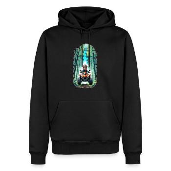 quad et tout terrain - Sweat à capuche Premium bio Homme - noir - Devant - Nico (187cm)