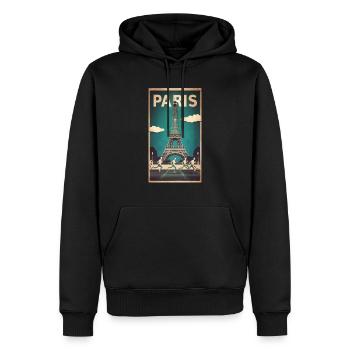 Paris | France | Sports Competition | 2024 | - Men’s Premium Organic Hoodie - black - Front - Nico (187cm)