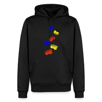 Feuerwehrauto - Männer Premium Bio Hoodie - Schwarz - Vorne - Nico (187cm)
