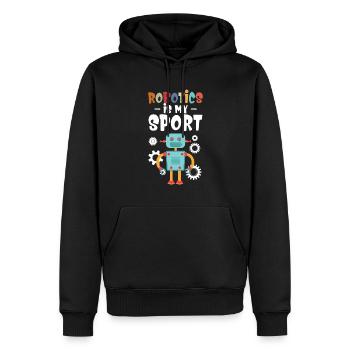 Droid Builder Cute Robotics est ma construction sportive cool - Sweat à capuche Premium bio Homme - noir - Devant - Nico (187cm)