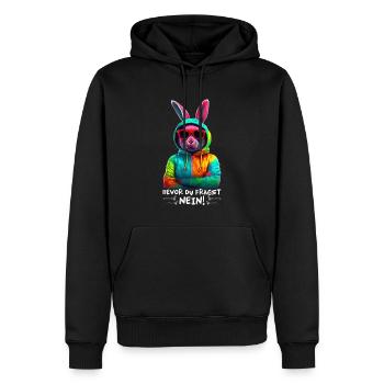 Hase Kaninchen Sonnenbrille Bunt Cooler Hasen - Männer Premium Bio Hoodie - Schwarz - Vorne - Nico (187cm)