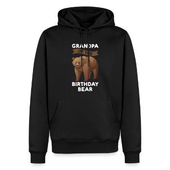 Geburtstag Opa Geburtstag Bär Geschenk - Männer Premium Bio Hoodie - Schwarz - Vorne - Nico (187cm)