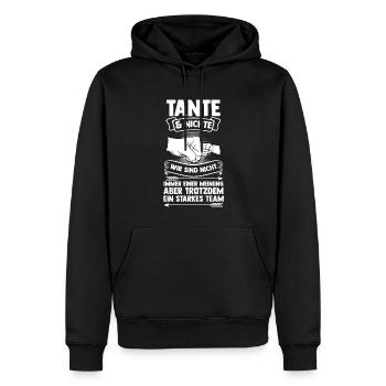Tante & Nichte Familie Nichte Geschenk - Männer Premium Bio Hoodie - Schwarz - Vorne - Nico (187cm)