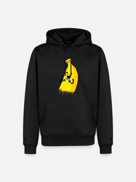Flippige banane - Männer Premium Bio Hoodie - Schwarz