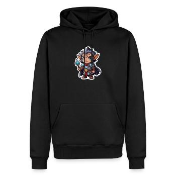 Dungeon Waldläufer - Männer Premium Bio Hoodie - Schwarz - Vorne - Nico (187cm)