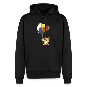 Corgi Ballon Gay Bear Pride - Männer Premium Bio Hoodie - Schwarz - Vorne - Nico (187cm)