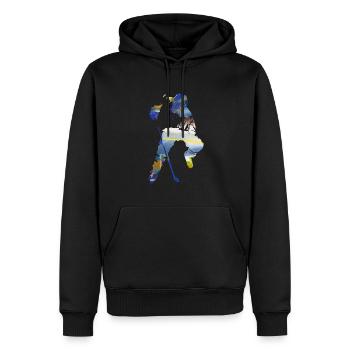 Eishockey, Hockey, Graffi, bunt - Männer Premium Bio Hoodie - Schwarz - Vorne - Nico (187cm)