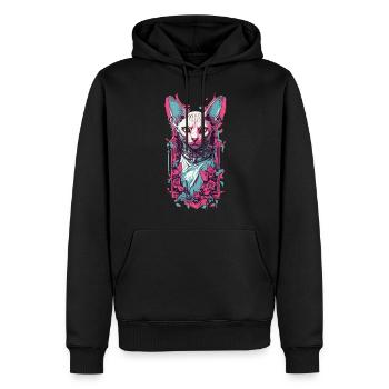 Düstere Gothic Sphynx Katze Pastel Goth Design - Männer Premium Bio Hoodie - Schwarz - Vorne - Nico (187cm)