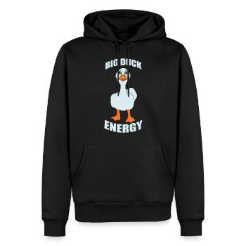 Big Duck Energy Funny Duck - Männer Premium Bio Hoodie - Schwarz - Vorne - Nico (187cm)