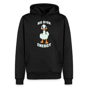 Big Duck Energy Drôle de canard - Sweat à capuche Premium bio Homme - noir - Devant - Nico (187cm)