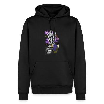 Une explosion de couleurs - Sweat à capuche Premium bio Homme - noir - Devant - Nico (187cm)