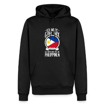 Ich Brauche Keine Therapie Ich Muss Nur Auf Die - Männer Premium Bio Hoodie - Schwarz - Vorne - Nico (187cm)