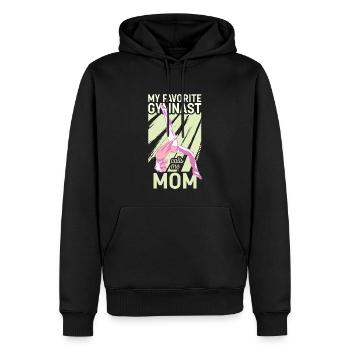 My favorite gymnast calls me Mama Gymnastics - Men’s Premium Organic Hoodie - black - Front - Nico (187cm)
