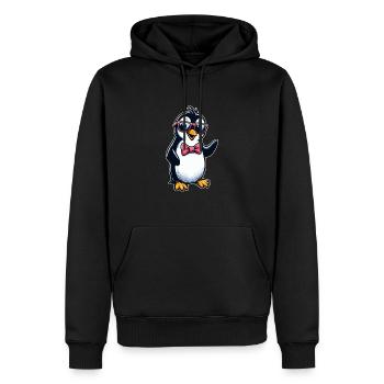Cute Penguin - Men’s Premium Organic Hoodie - black - Front - Nico (187cm)