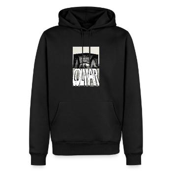 Colmar Graph Pont - Sweat à capuche Premium bio Homme - noir - Devant - Nico (187cm)